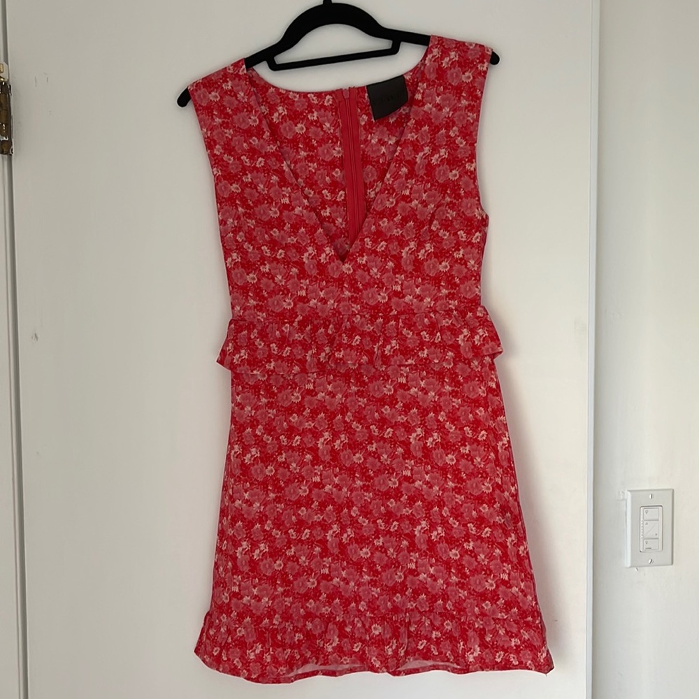 Nightwalker Mini Elsa Dress in Scarlet floral print size S
